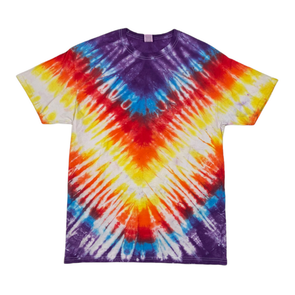 Blue & Green Spiral Tie Dye Unisex T-Shirts, Voltlin