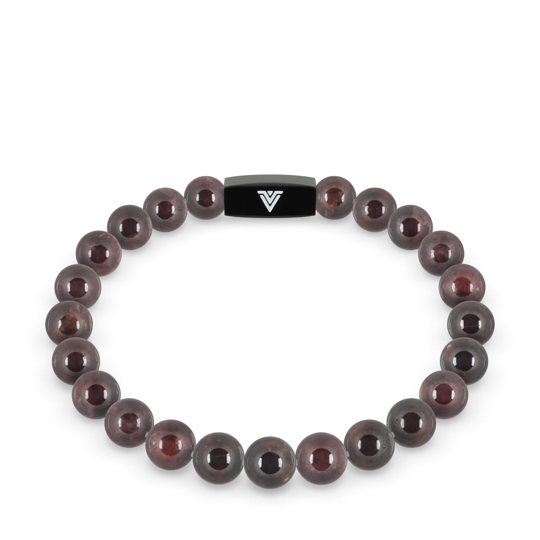 Men's Garnet Bracelet | Natural Garnet Bead Bracelet | PlayHardLookDope Small 7'' / 8mm