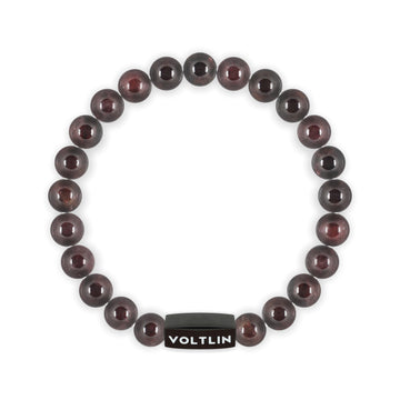 Black Jasper with Garnet Gemstone Bracelets for Protection and Success